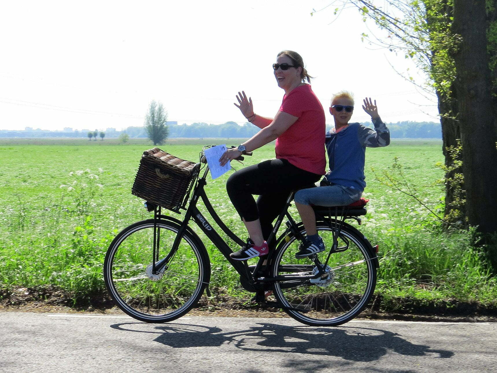 gezin fiets