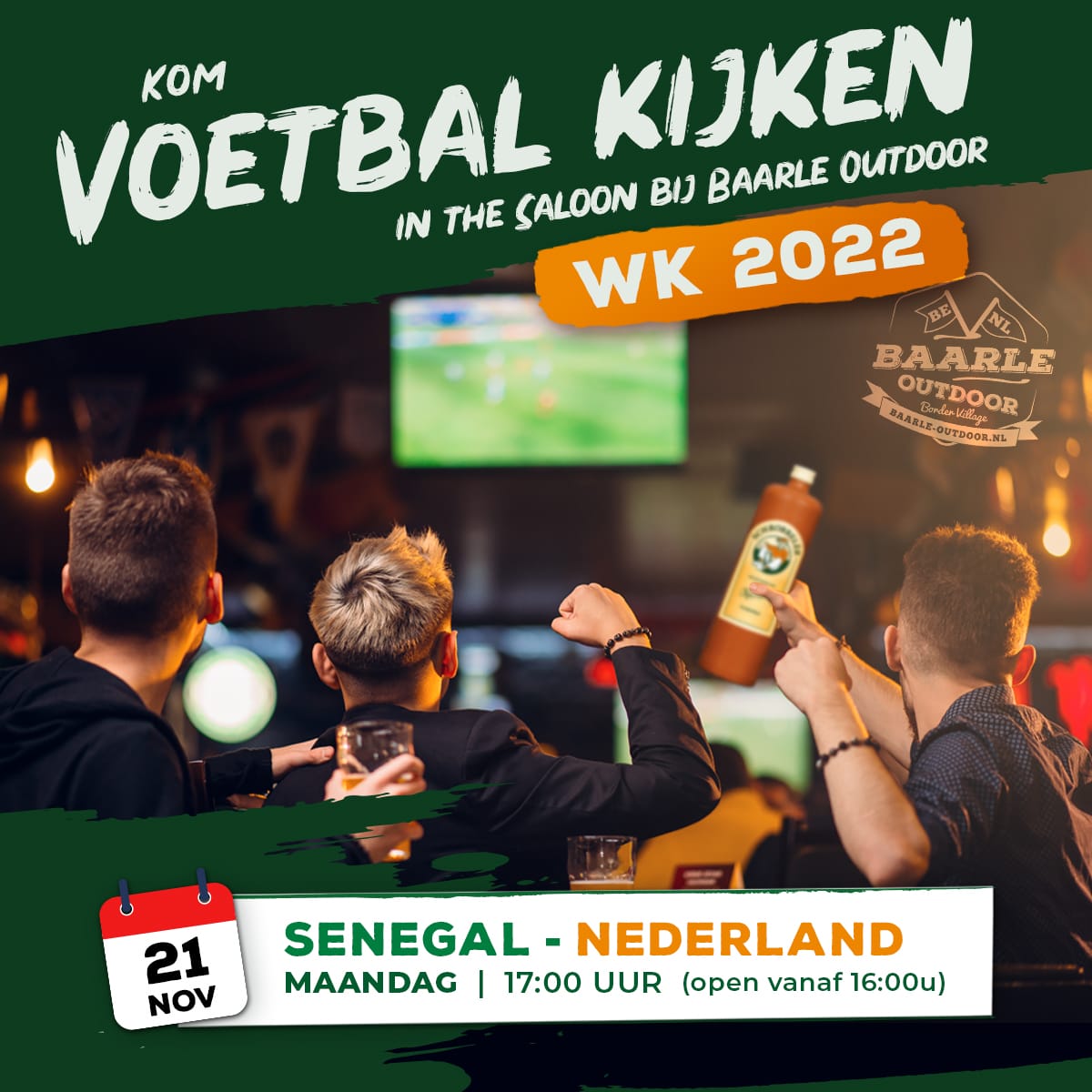 WK kijken in de Saloon