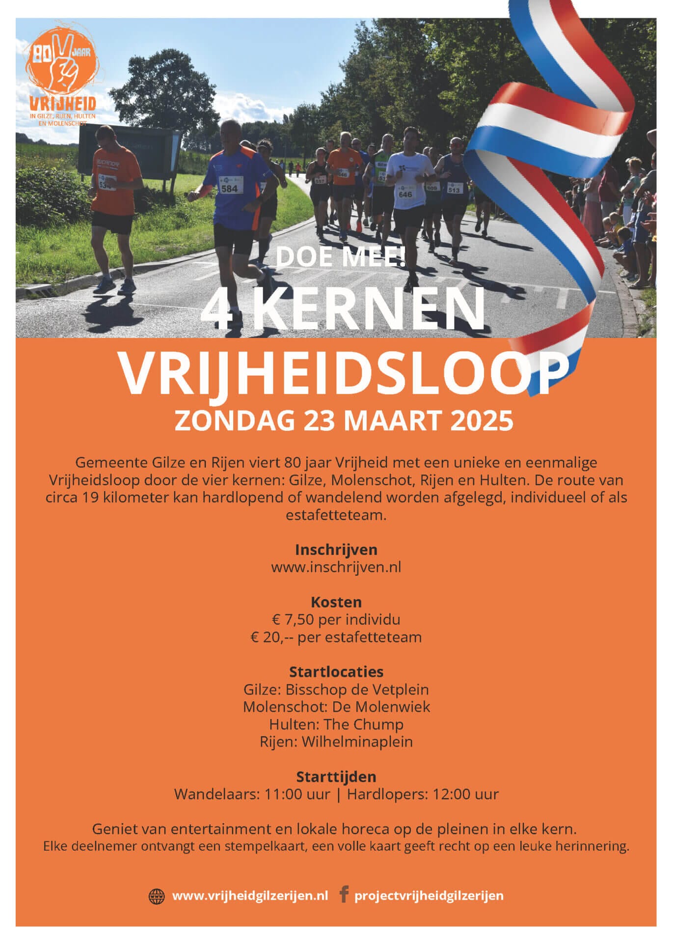 Flyer 4 kernen vrijheidsloop